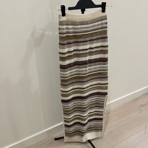 Striped Knit Maxi Skirt